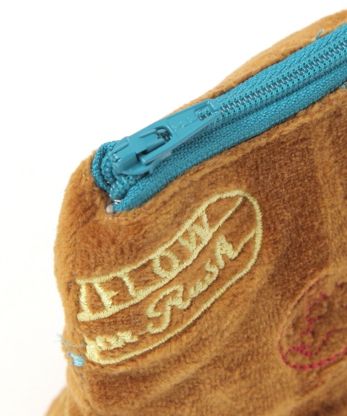 BAYFLOW（ベイフロー）の「BFベロア刺繍ポーチ（ポーチ・レディース・グレー/ピンク/ブラウン・0）」の10枚目の写真