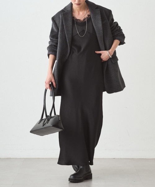 loungedress ラウンジドレス レースキャミ ブラック セール】レースキャミワンピース（ワンピース）｜LOUNGEDRESS