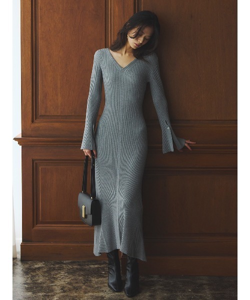 セミマーメイドニットワンピース（ワンピース）｜anuans（アニュアンス