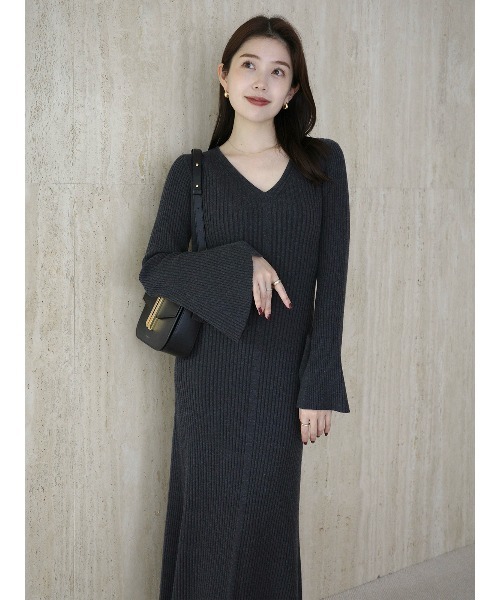 セミマーメイドニットワンピース（ワンピース）｜anuans（アニュアンス