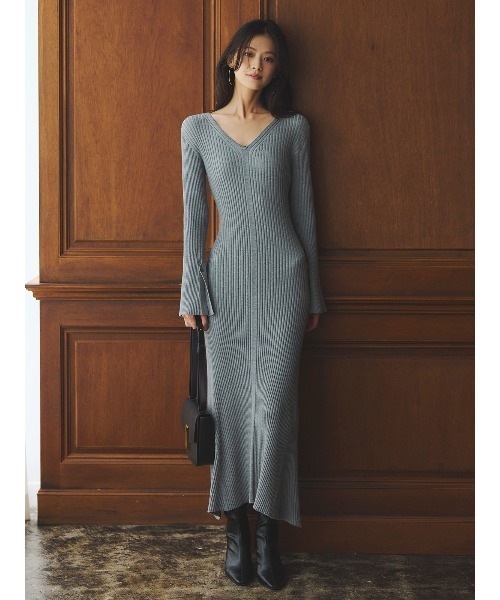 セミマーメイドニットワンピース（ワンピース）｜anuans（アニュアンス