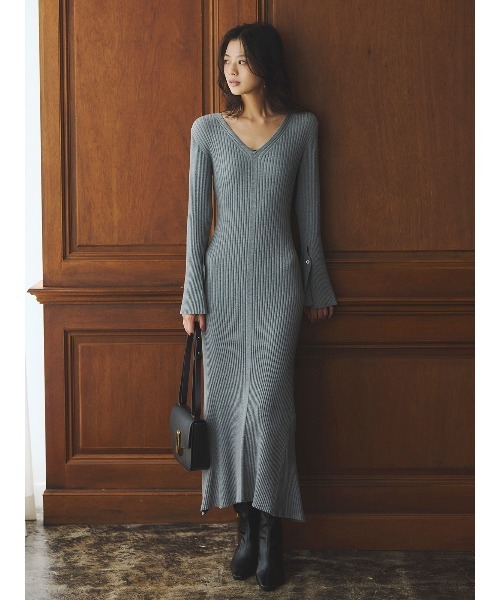 セミマーメイドニットワンピース（ワンピース）｜anuans（アニュアンス