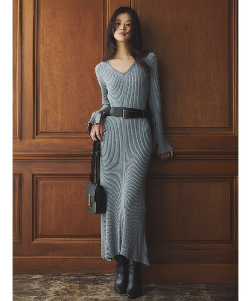 セール】セミマーメイドニットワンピース（ワンピース）｜anuans（ア