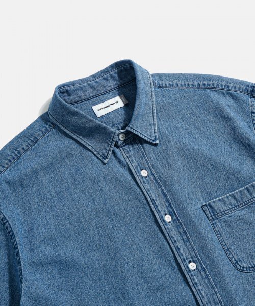 ESPIONAGE(エスピオナジ)の「Crest Denim S/S Over Shirt Washed Indigo(シャツ/ブラウス・レディース・その他・LARGE/MEDIUM/X-LARGE)」の4枚目の写真