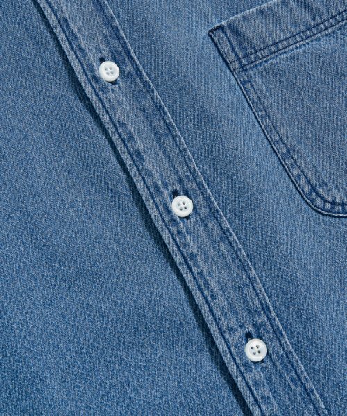 ESPIONAGE(エスピオナジ)の「Crest Denim S/S Over Shirt Washed Indigo(シャツ/ブラウス・レディース・その他・LARGE/MEDIUM/X-LARGE)」の5枚目の写真