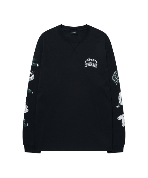 COVERNAT（カバーナット）の「ウェーブグラフィックロングスリーブダークネイビー（Tシャツ/カットソー・レディース・その他・SMALL/MEDIUM/LARGE/X-LARGE）」の2枚目の写真