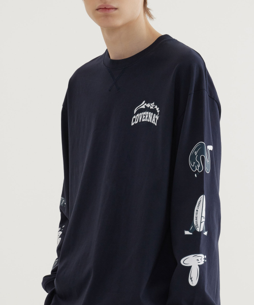 COVERNAT（カバーナット）の「ウェーブグラフィックロングスリーブダークネイビー（Tシャツ/カットソー・レディース・その他・SMALL/MEDIUM/LARGE/X-LARGE）」の7枚目の写真