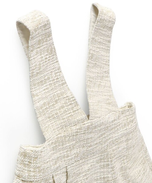 BRANSHES（ブランシェス）の「ラメツイードジャンパースカート（ジャンパースカート・キッズ・アイボリー/ブラック・90/140/80/130/100/150/110/120）」の8枚目の写真