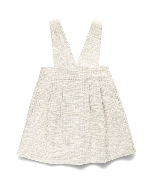 BRANSHES（ブランシェス）の「ラメツイードジャンパースカート（ジャンパースカート・キッズ・アイボリー/ブラック・90/140/80/130/100/150/110/120）」の13枚目の写真