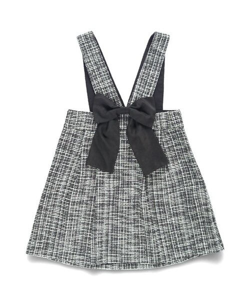 BRANSHES（ブランシェス）の「ラメツイードジャンパースカート（ジャンパースカート・キッズ・アイボリー/ブラック・90/140/80/130/100/150/110/120）」の14枚目の写真