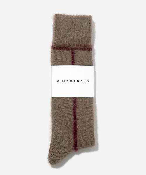 CHICSTOCKS(シックストックス)の「モヘヤラインソックス(ソックス/靴下・レディース・チャコールグレー/ライトブラウン・SMALL/LARGE)」の8枚目の写真