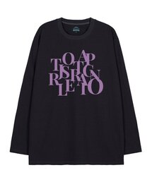 ビッグロゴオーバーサイズロングスリーブTシャツ_チャコール