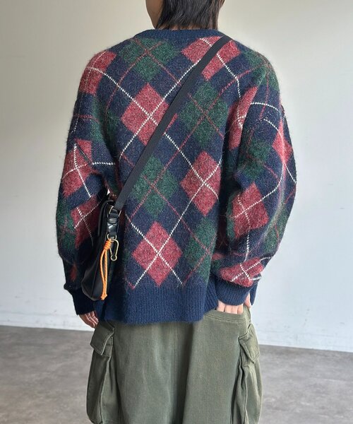 CPCM（シーピーシーエム）の「モヘアライクチェックニットプルオーバー（ニット/セーター・メンズ・ブラウン/レッド/ネイビー/アイボリー・MEDIUM/LARGE）」の20枚目の写真