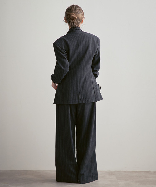 Noble（ノーブル）の「《NOBLE別注》MIRKO BERTOLA/ミルコベルトラ ストライプシャツジャケット（シャツ/ブラウス・レディース・チャコールグレー・FREE）」の12枚目の写真