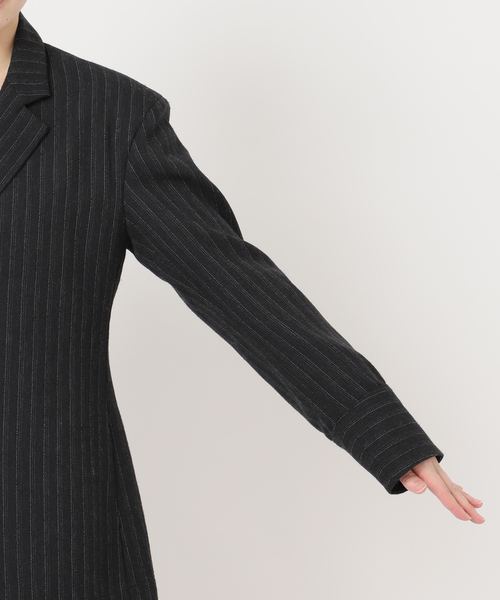 Noble（ノーブル）の「《NOBLE別注》MIRKO BERTOLA/ミルコベルトラ ストライプシャツジャケット（シャツ/ブラウス・レディース・チャコールグレー・FREE）」の17枚目の写真