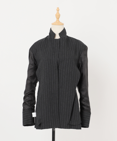 Noble（ノーブル）の「《NOBLE別注》MIRKO BERTOLA/ミルコベルトラ ストライプシャツジャケット（シャツ/ブラウス・レディース・チャコールグレー・FREE）」の19枚目の写真