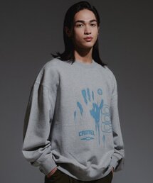 CAMEL WORK（キャメルワーク）の「CCC ハンドプリンティングスウェットシャツ（グレー）（スウェット）」