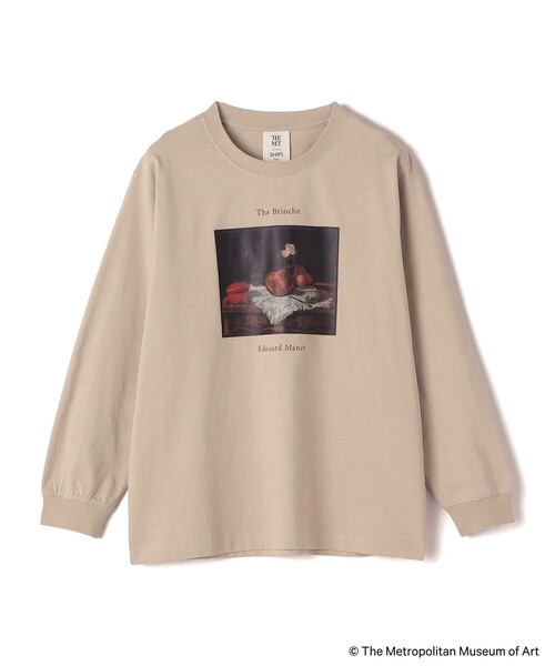 SHIPS Colors（シップス カラーズ）の「SHIPS Colors:The Met コラボ マネ アート Ｔシャツ（Tシャツ/カットソー・レディース・ダークグレー/オフホワイト/ベージュ・ONE SIZE）」の3枚目の写真