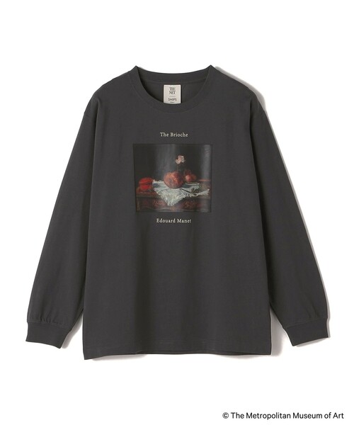 SHIPS Colors（シップス カラーズ）の「SHIPS Colors:The Met コラボ マネ アート Ｔシャツ（Tシャツ/カットソー・レディース・ダークグレー/オフホワイト/ベージュ・ONE SIZE）」の4枚目の写真
