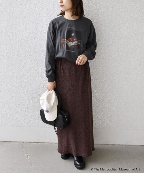 SHIPS Colors（シップス カラーズ）の「SHIPS Colors:The Met コラボ マネ アート Ｔシャツ（Tシャツ/カットソー・レディース・ダークグレー/オフホワイト/ベージュ・ONE SIZE）」の19枚目の写真