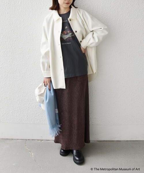 SHIPS Colors（シップス カラーズ）の「SHIPS Colors:The Met コラボ マネ アート Ｔシャツ（Tシャツ/カットソー・レディース・ダークグレー/オフホワイト/ベージュ・ONE SIZE）」の20枚目の写真