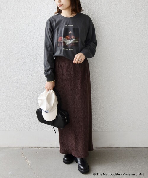SHIPS Colors（シップス カラーズ）の「SHIPS Colors:The Met コラボ マネ アート Ｔシャツ（Tシャツ/カットソー・レディース・ダークグレー/オフホワイト/ベージュ・ONE SIZE）」の22枚目の写真