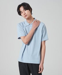1/2 SUMMER COLLAR KNIT_LIGHT BLUE