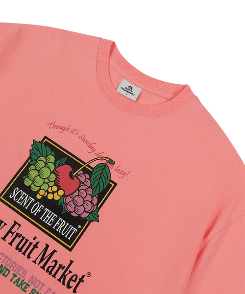 SUNDAY FRUIT MARKET(サンデーフルーツマーケット)の「MARKET TEE PINK(Tシャツ/カットソー・メンズ・その他・SMALL/MEDIUM/LARGE)」の3枚目の写真