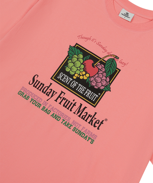 SUNDAY FRUIT MARKET(サンデーフルーツマーケット)の「MARKET TEE PINK(Tシャツ/カットソー・メンズ・その他・SMALL/MEDIUM/LARGE)」の4枚目の写真