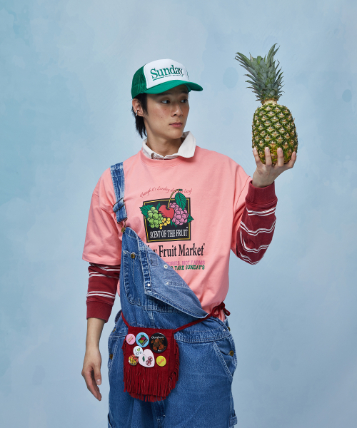 SUNDAY FRUIT MARKET(サンデーフルーツマーケット)の「MARKET TEE PINK(Tシャツ/カットソー・メンズ・その他・SMALL/MEDIUM/LARGE)」の7枚目の写真