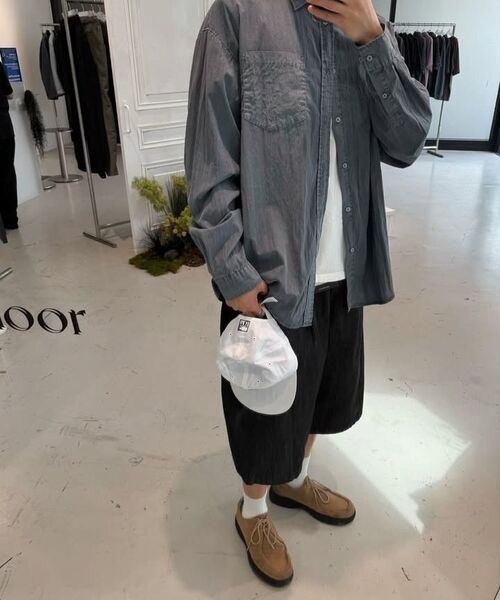 ENDOOR(エンドア)の「Curved Volume washed shorts (indigo blue)(その他パンツ・メンズ・インディゴブルー・1/2/3)」の19枚目の写真