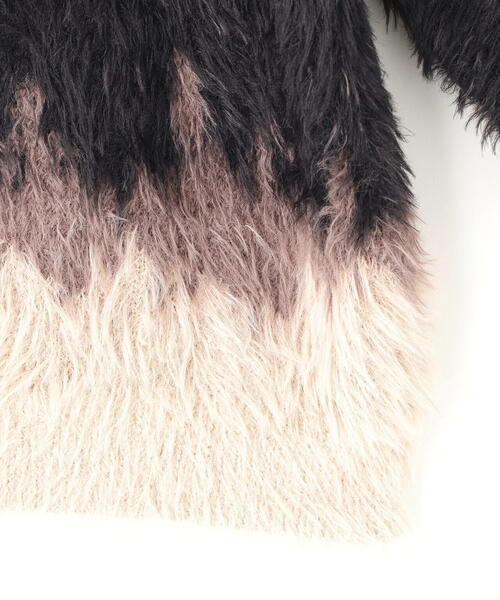 DANKE SCHON（ダンケシェーン）の「DankeSchon/ダンケシェーン/NYLON SHAGGY CREWNECK SWITCH（ニット/セーター・レディース・ブルー/ブラウン・L/M）」の6枚目の写真