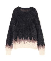 DANKE SCHON | DankeSchon/ダンケシェーン/NYLON SHAGGY CREWNECK SWITCH(ニット/セーター)