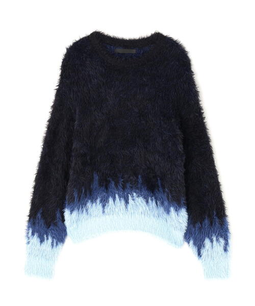 DANKE SCHON（ダンケシェーン）の「DankeSchon/ダンケシェーン/NYLON SHAGGY CREWNECK SWITCH（ニット/セーター・レディース・ブルー/ブラウン・L/M）」の2枚目の写真