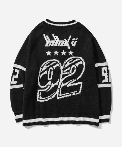 VASTIC（バスティック）の「92 グラフィックニット_ブラック（ニット/セーター・メンズ・その他・MEDIUM/LARGE）」の3枚目の写真