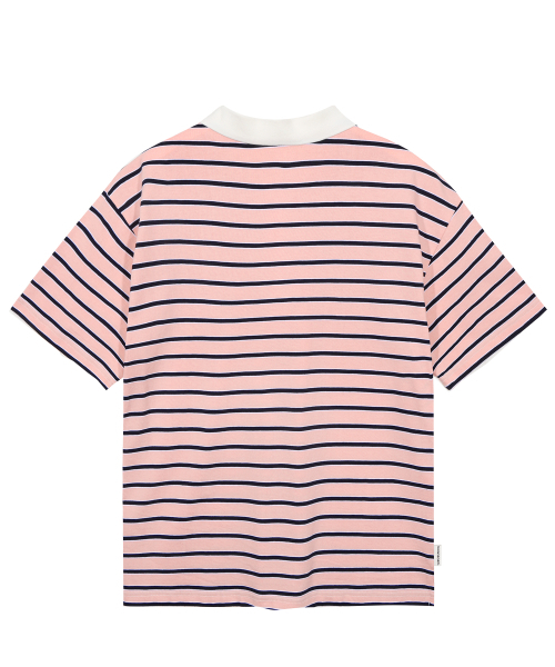 GAINSBORO（ゲインズボロ）の「サークルスターロゴストライプポロTシャツ_ピンク（ポロシャツ・メンズ・その他・SMALL）」の3枚目の写真