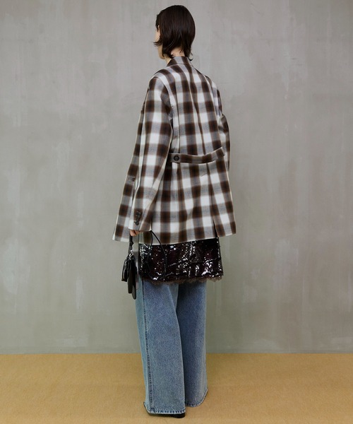 MAISON SPECIAL(メゾンスペシャル)の「Flannel Check Tailored Jacket/オンブレーチェックテーラードジャケット(テーラードジャケット・レディース・ブラウン・FREE)」の5枚目の写真