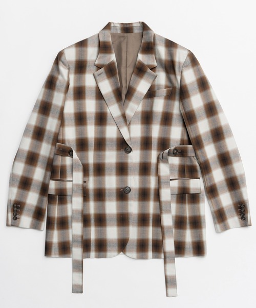MAISON SPECIAL(メゾンスペシャル)の「Flannel Check Tailored Jacket/オンブレーチェックテーラードジャケット(テーラードジャケット・レディース・ブラウン・FREE)」の6枚目の写真