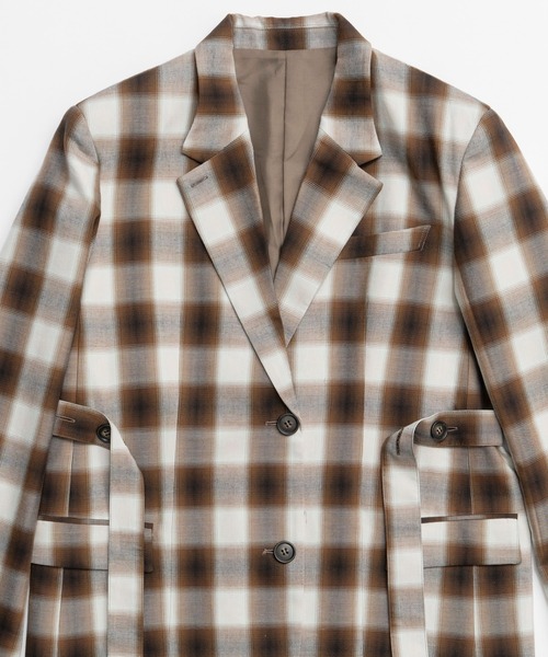 MAISON SPECIAL(メゾンスペシャル)の「Flannel Check Tailored Jacket/オンブレーチェックテーラードジャケット(テーラードジャケット・レディース・ブラウン・FREE)」の8枚目の写真