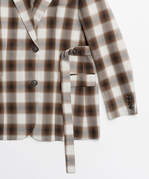 MAISON SPECIAL(メゾンスペシャル)の「Flannel Check Tailored Jacket/オンブレーチェックテーラードジャケット(テーラードジャケット・レディース・ブラウン・FREE)」の9枚目の写真