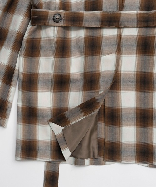 MAISON SPECIAL(メゾンスペシャル)の「Flannel Check Tailored Jacket/オンブレーチェックテーラードジャケット(テーラードジャケット・レディース・ブラウン・FREE)」の12枚目の写真