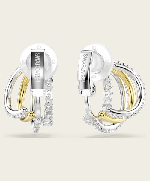 SWAROVSKI(スワロフスキー)の「【公式】【スワロフスキー】Hyperbola クリップイヤリング, ミックスカット, ホワイト, ミックスメタル仕上げ(イヤリング・レディース・ホワイト・ONE SIZE)」の5枚目の写真
