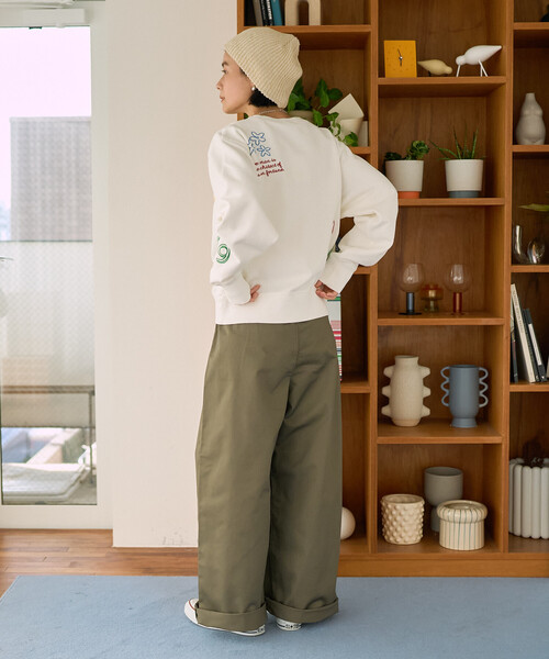 Freada（フリーダ）の「Freada/フリーダ チェーンステッチスウェット（スウェット・レディース・ホワイト・ONE SIZE）」の3枚目の写真