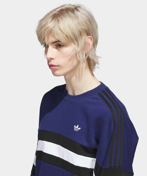 adidas（アディダス）の「スケートボード ビンテージ風 クルーネック スウェットシャツ / トレーナー / アディダスオリジナルス adidas Originals（スウェット・メンズ・ブルー・3XL/X-LARGE/LARGE/XX-LARGE/X-SMALL/SMALL/MEDIUM）」の2枚目の写真