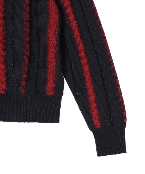 TOGA PULLA(トーガ プルラ)の「TOGA PULLA Stripe knit cardigan TP252-XO206(カーディガン/ボレロ・レディース・ネイビー・36)」の8枚目の写真