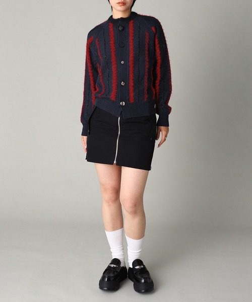 TOGA PULLA(トーガ プルラ)の「TOGA PULLA Stripe knit cardigan TP252-XO206(カーディガン/ボレロ・レディース・ネイビー・36)」の4枚目の写真