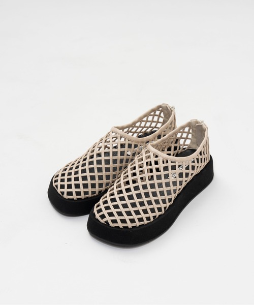 PRANK PROJECT(プランクプロジェクト)の「【2026Spring Pre-Order】プラットフォームメッシュシューズ / Platform Mesh Shoes(その他シューズ・レディース・アイボリー/ブラック・36/37/38)」の2枚目の写真