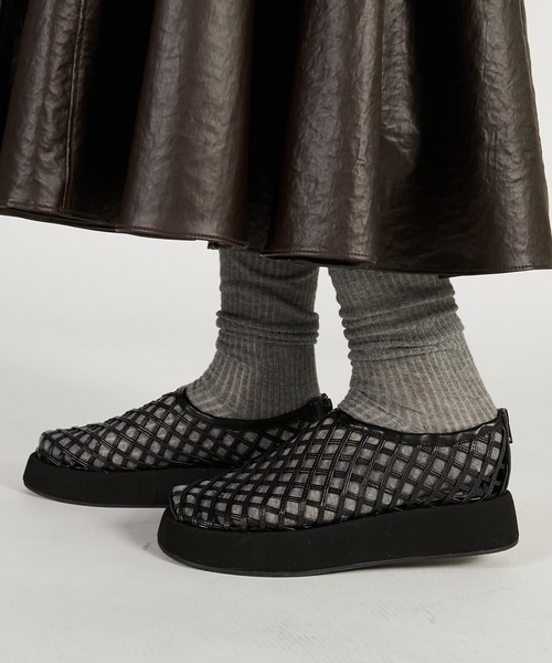 PRANK PROJECT(プランクプロジェクト)の「【2026Spring Pre-Order】プラットフォームメッシュシューズ / Platform Mesh Shoes(その他シューズ・レディース・アイボリー/ブラック・36/37/38)」の4枚目の写真