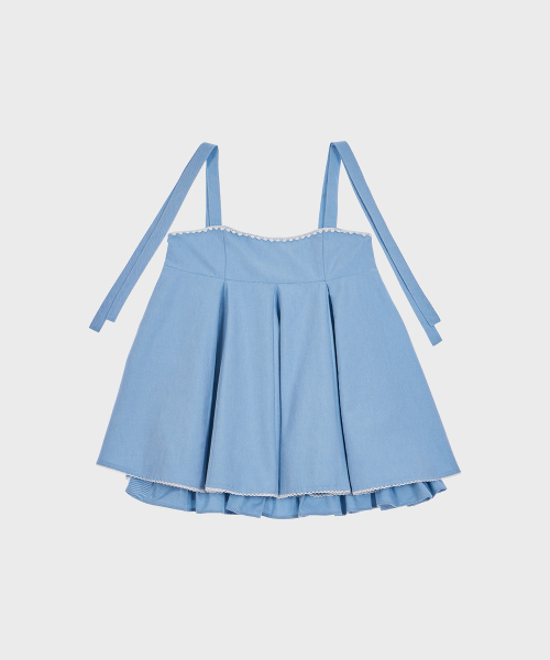 ALKI ALKA(アルキアルカ)の「Balloon Mini Dress (Light Blue)(ワンピース・レディース・ライトブルー・FREE)」の2枚目の写真