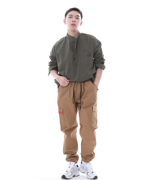SAINTCREW（セントクルー）の「レトロラインカーゴジョガーパンツ RL-311CJ キャメル（スウェットパンツ・メンズ・その他・SMALL/MEDIUM/LARGE/X-LARGE）」の4枚目の写真